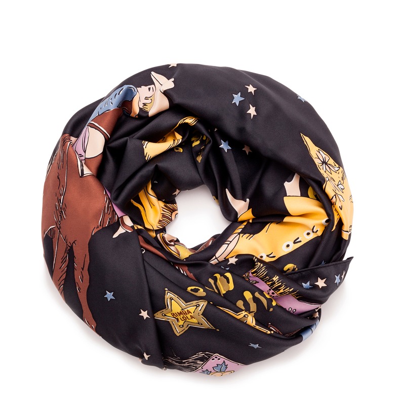 MULTICOLOR LOVING SCARF from BIMBA AND LOLA / 47.2441 X 47.2441 inches LAST  ONE